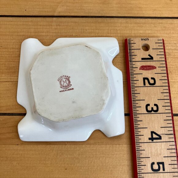 Noritake Hand Painted Square Ashtray Vintage Made in Japan Lake Sunset Design - Picture 5 of 6